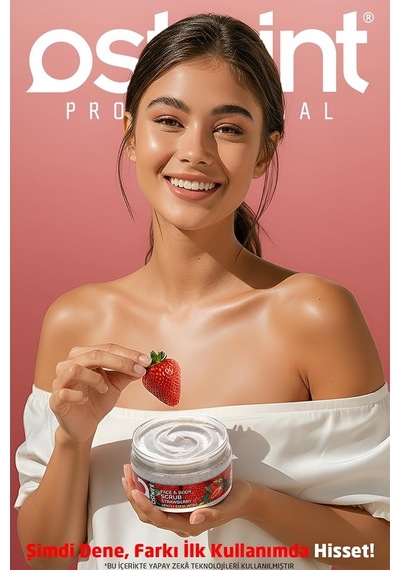 Yüz Ve Vücut Peeling Scrub Çilek 300 Ml, Cilt Temizleyici, Pürüssüzleştirici, Dolaşımı Hızlandırıcı