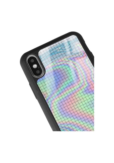 Apple Uyumlu iPhone X - Xs Neon Dama Tasarımlı Glossy Telefon Kılıfı Çok Renkli