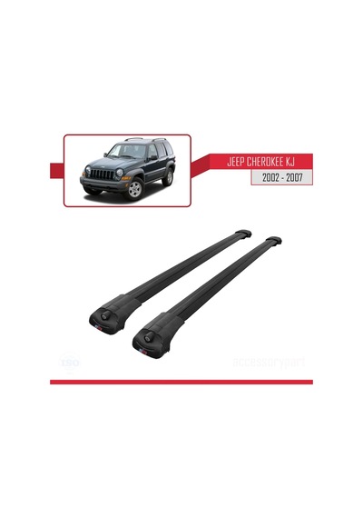 Jeep Cherokee Kj 2002-2007 Arası İle Uyumlu Ace-1 Ara Atkı Tavan Barı Siyah