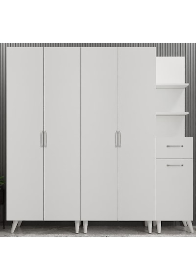 Begonya Portmanto Vestiyer Beyaz - 200 cm