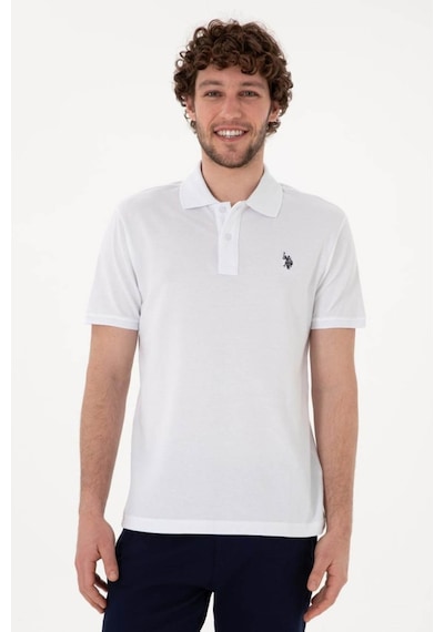 U.S. Polo Assn. Gtp04ıy026 Beyaz Erkek Polo Yaka T-shirt Pu-8731 2XL