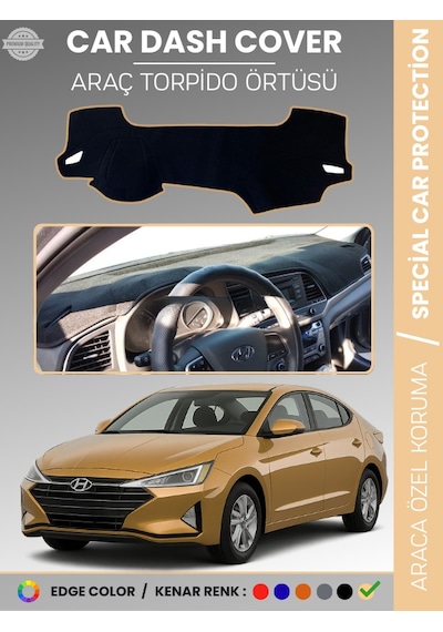 Hyundai Elantra 2017-2020 Torpido Örtüsü Ön Göğüs Halı Araca Özel Çatlamayı Önler Kaymaz - 117 Stiloto