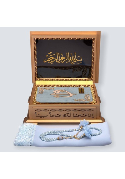Gold Sandıklı Hafız Boy Kur'An-I Kerim Seti(Gökyüzü)