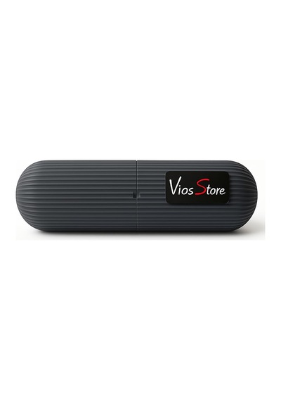 Vios Store Taşınabilir Diş Fırçası Kutusu Bardaklı Seyahat Tipi Antrasit