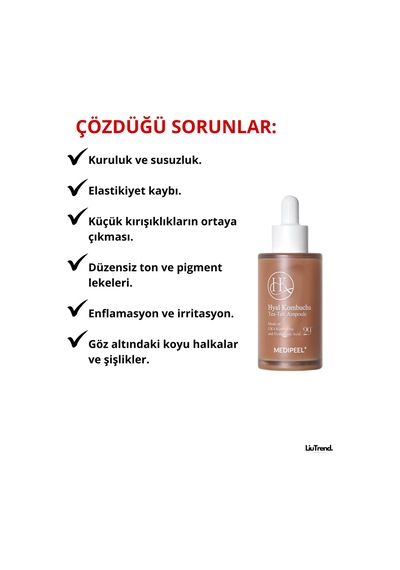 Medipeel Hyal Kombucha Tea-tox Ampoule 50 Ml %70 Kombucha Ve Seramid Içeren Canlandırıcı Ampul