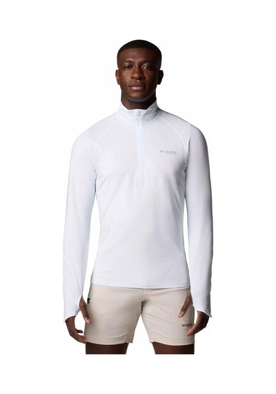 Summit Valley Half Zip Erkek Uzun Kollu Tişört-7853 Beyaz