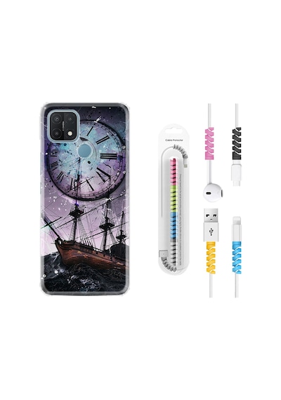 Oppo A15S Kılıf Kablo Koruyuculu Time 1749
