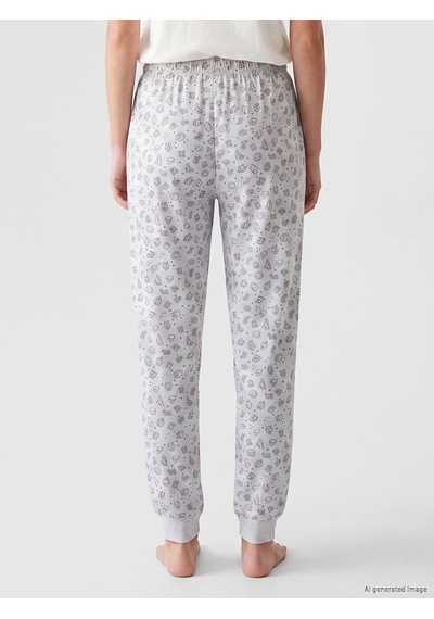 Lcw Dream Gri Desenli Kadın Jogger Pijama Alt