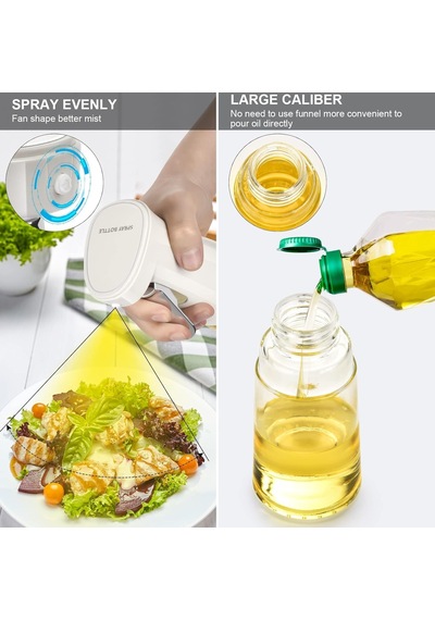 240ml Yağ Zeytinyağı Püskürtücü, Airfryer Sprey Şişesi, Cam Yağ Spreyi, Hava Fritözü İçin Yağlık, Barbekü, Salata, Pişirme, Izgara Mutfak Aletleri, Yağdanlık Sarı Çok Renkli