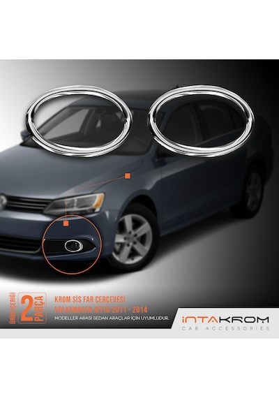 intakrom Volkswagen Jetta Krom Sis Farı Çerçevesi - 2011-2014