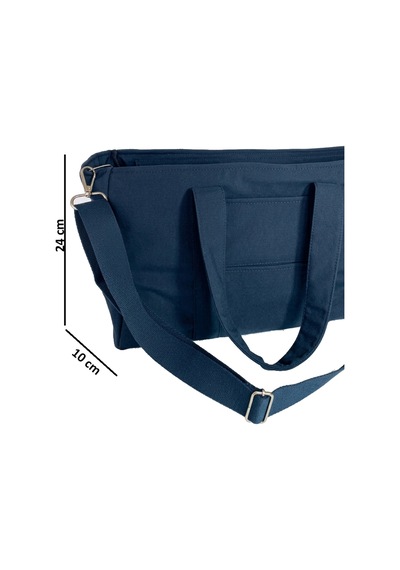 Tuttobene Idıly Lacivert Tote Bag Omuz Çantası Laptop Kitap Evrak Taşınabilir Tb005