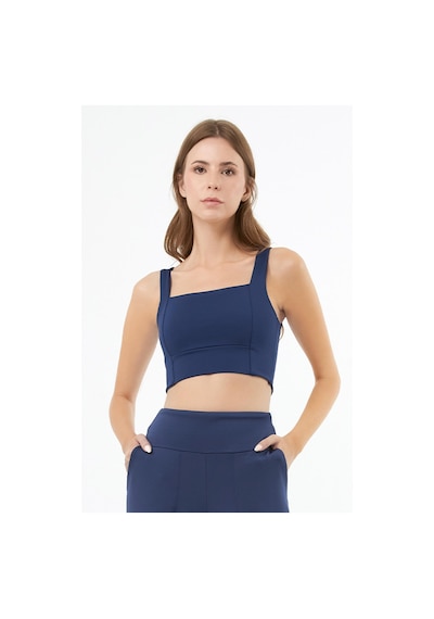 Cottonhill Lacivert Kare Yaka Crop Top Büstiyer Lacivert