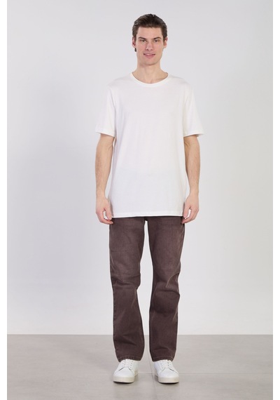 Barrels And Oıl Erkek Bisiklet Yaka T-shirt - Beyaz Beyaz