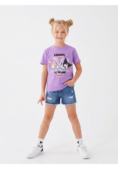 Sea Bubbles Kuromi Kız Çocuk Tişört St10396 Lila