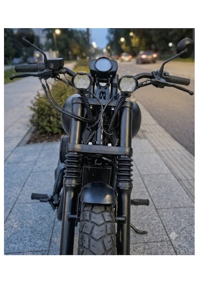 Motosiklet Ve Elektrikli Araç Uyumlu 6 Led'li 2 Modlu Beyaz Renk Mercekli Ek Aydınlatma Lambası 9-85v 1 Adet