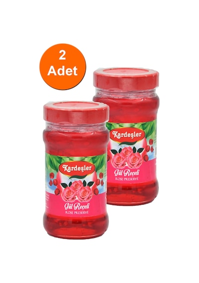 Kardeşler Şekerleme Gül Reçeli Cam Kavanoz 2 x 380 G