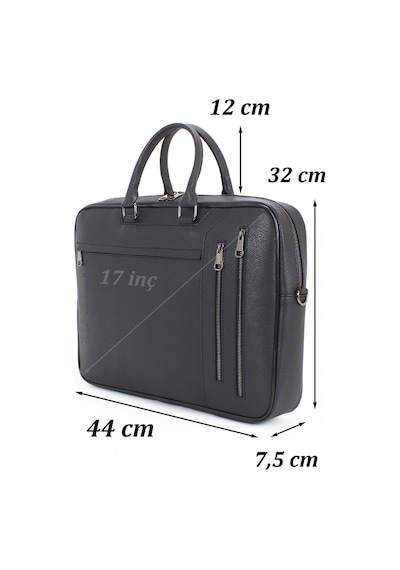 17" Deri Evrak Laptop Bilgisayar ve El Çantası