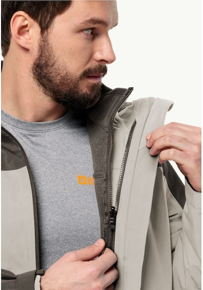 Jack Wolfskin 1115311 A0029 Taubenberg 3ını Jkt M Erkek Outdoor Ceketi Bej Bej