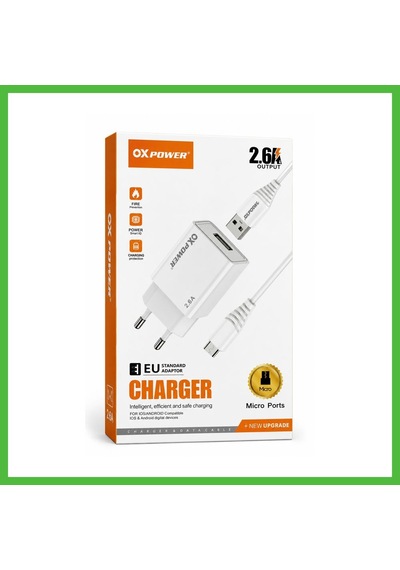 Vaveni 2.6a Usb Sarj Adaptoru + Micro Usb Sarj Kablosu Eu Arz