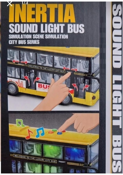 Sesli Oyuncak Okul Otobüs Işıklı Kırılmaz Çocuk Servis Çift Katlı