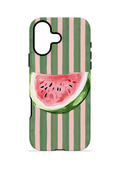 Apple iPhone Uyumlu 16 Vorian Çift Katmanlı Kılıf Watermelon Postcard