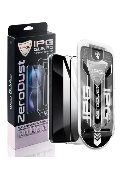 Ipg Zero Dust iPhone Apple 15 Pro Max Uyumlu Aplikatörlü Temperli Koruma 2x