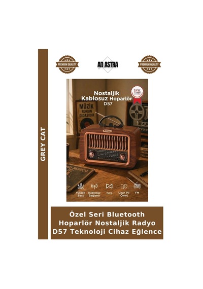 Özel Seri Bluetooth Hoparlör Nostaljik Radyo D57 Teknoloji Cihaz Eğlence