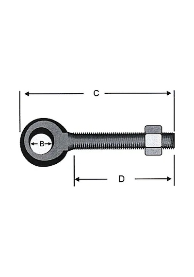 Delikli, Gözlü Civata M10 - 50 Adet Belirtilmemis