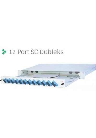 Ager 1u 12 Fiberli Sm Sc Dx Fiber Optik Siyah Patch Panel Rack Tipi Full Set Ag-fo01u12scd-a-s1