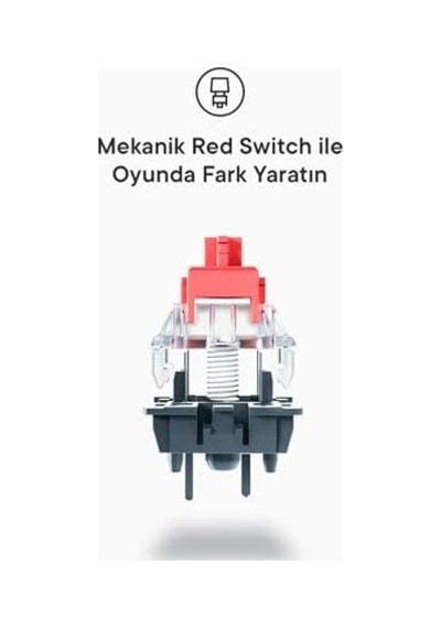 Amber Type-c Bağlantılı Rgb Ledli Mekanik Gaming Oyuncu Klavye Q Red Switch