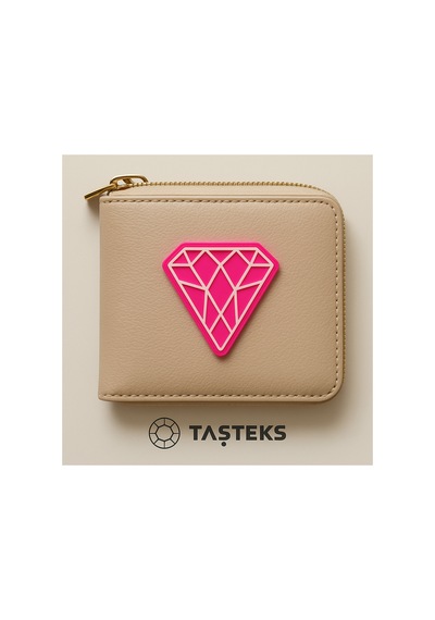 Taşteks Ütülenebilen Veya Sticker Olarak Kullanılabilen Neon Pembe Elmas Modeli