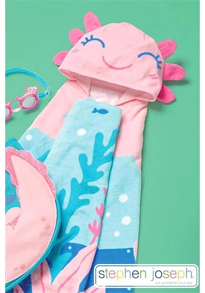 Stephen Joseph Kız Çocuk Plaj Havlusu Axolotl Pembe Sj100483 0 - 24 Ay