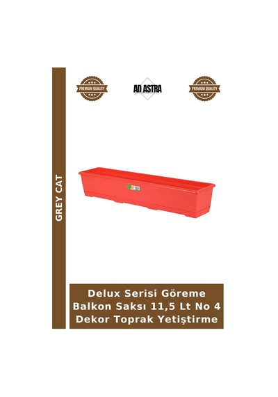 Delux Serisi Göreme Balkon Saksı 11,5 Lt No 4 Dekor Toprak Yetiştirme