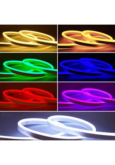 Sunlight Neon 12v Hortum Şerit Led 2/5/10 Metre Renkli Işık Beyaz, 10 Genel