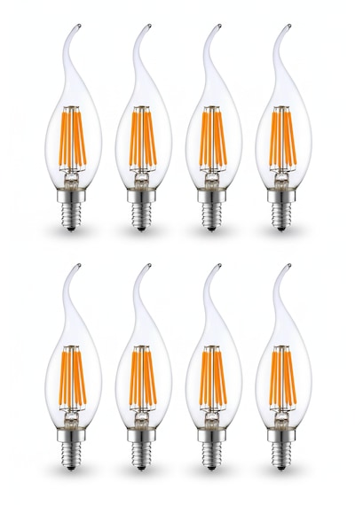 Rustik Kıvrık 4w E14 Led Ampul 400lm 8li Paket