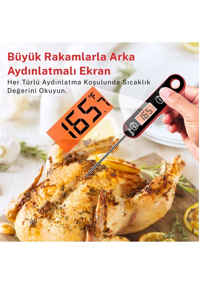 Thermopro Ic6030 Su Hızlı Sonuçlu Lcd Daldırma Saplama Gıda Termometresi
