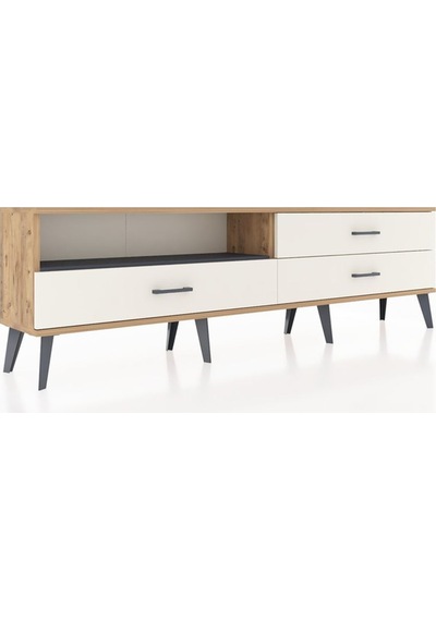Arges Tv Ünitesi Tek Raflı 3 Çekmeceli 176x30x51 Çam-antrasit/aytaşı Antrasıt/aytası Arges Tv Ünitesi Tek Raflı 3 Çekmeceli 176x30x51 Çam-antrasit/aytaşı Antrasıt/aytası