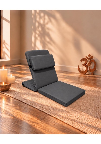 Meditasyon Sandalyesi İlave Yastıklı Backjack Xl Yoga, Nefes, Meditasyon Sandalyesi Duck Kumaş Antrasit