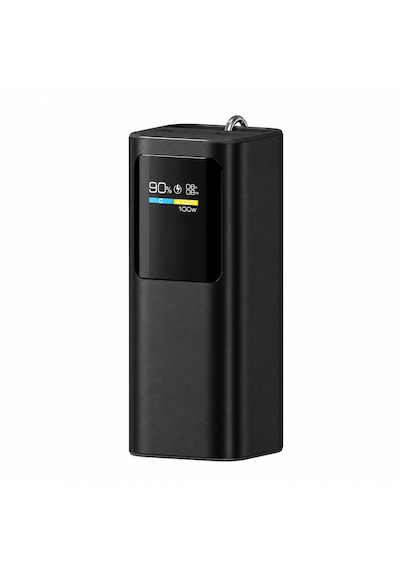 100w Ultra Hızlı Şarj Powerbank 20000 Mah Pd 3.0 Tft Ekranlı Dahili Type-c Kablolu Siyah