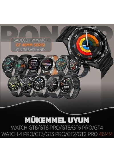 İle Uyumlu Kısaltma Aparatlı 22mm Çelik Kordon Gt6/gt6 Pro/gt5/gt5 Pro/gt4/gt3/gt3 Pro/gt2/gt2 Pro 46mm İçin Baklalı Model Gt6 Pro Kordonu Paslanmaz Metal Gt6 Kordon