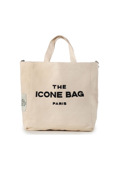 Icone Bej The Icone Bag Paris İşlemeli Tote Kadın Kol Çantası Ve Omuz Çantası Bej
