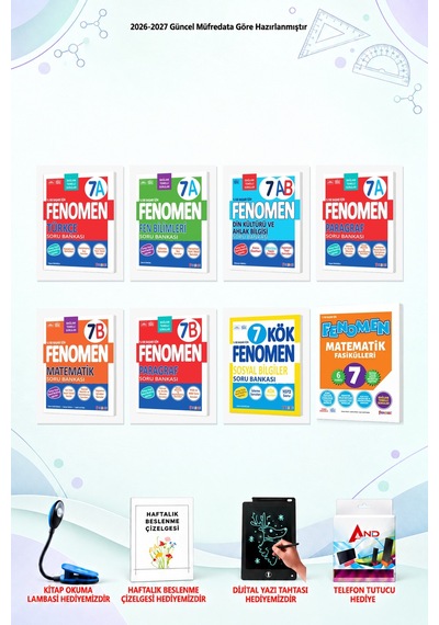 2026-2027 Fenomen Yayınları 7. Sınıf 8 Kitaplık Muhteşem Set - 3. Seçki