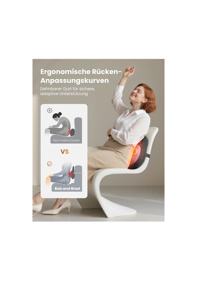 Bob And Brad Ağrıyı Gidermek İçin Isı İle Kablosuz Sırt Masajı, Ezback Go 4d Shiatsu Boyun Masajı, Boyun Sırt Omuzlar Bel Bölgesi İçin Masaj Yastığı, Ofis Arabası Ev