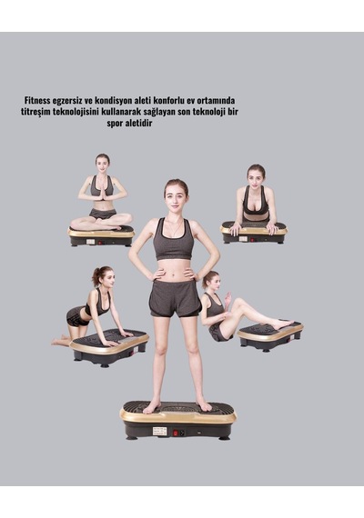 Vücut Şekillendirmeye Yardımcı Titreşimli Spor Platformu Turuncu