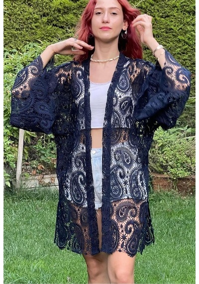 Lila Mare Dantel Handmade Beachwear Yazlık Kimono Standart Bedenlere 36-44 Arası Uygundur Renkli Renkli Lila Mare Dantel Handmade Beachwear Yazlık Kimono Standart Bedenlere 36-44 Arası Uygundur Renkli Renkli
