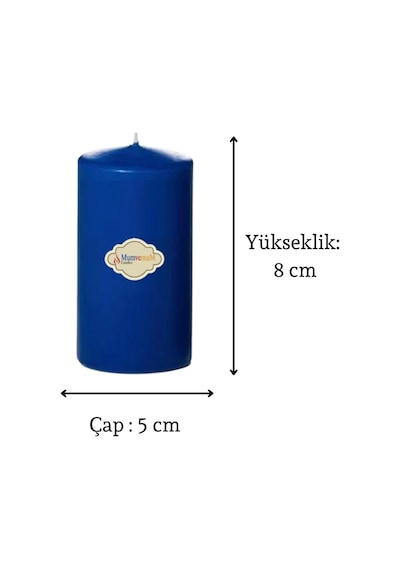 3 Lü Midium Set Mum Mavi Çap :5 Cm Mavi