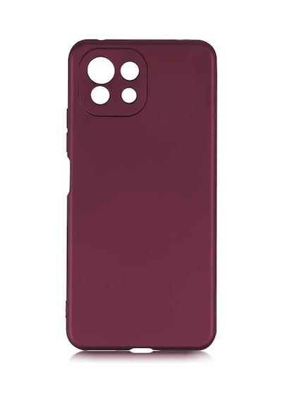 Kilifone - Xiaomi Uyumlu Mi 11 Lite - Kılıf Mat Renkli Esnek Premier Silikon Kapak - Mürdüm