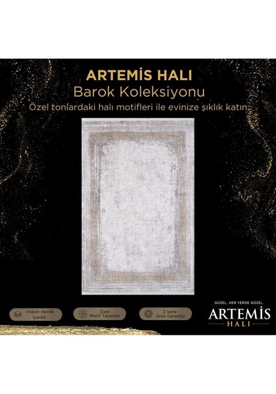 Artemis Barok - 02242a Bej-antrasit-kiremit Halı 200x290