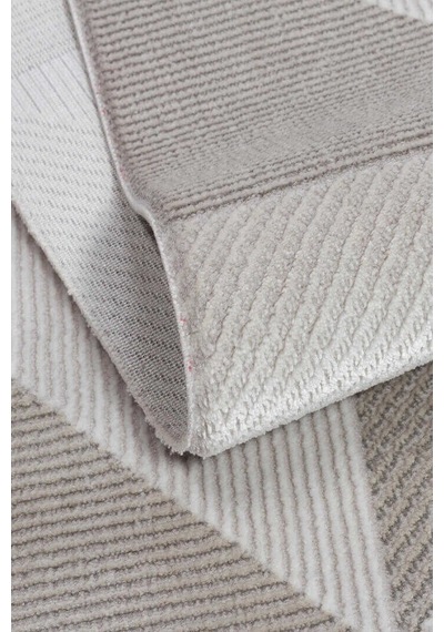 Etnik Craft Madre Modern Desenli Oval Halı Md04 Gri Krem-gri
