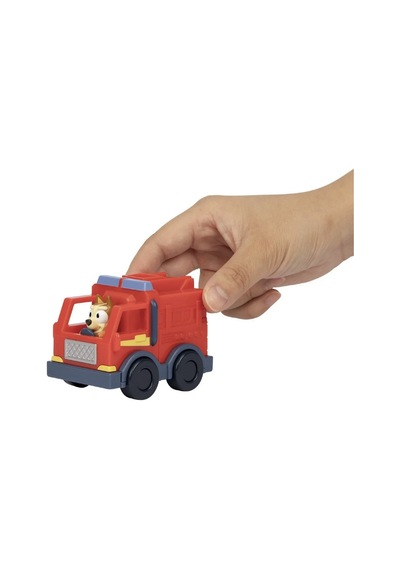 Blueyplus Figürlü Mini İtfaiye Kamyonu Serbest Tekerlek Dayanıklı Eğlenceli Oyuncak - 8 Cm Sünger Bob